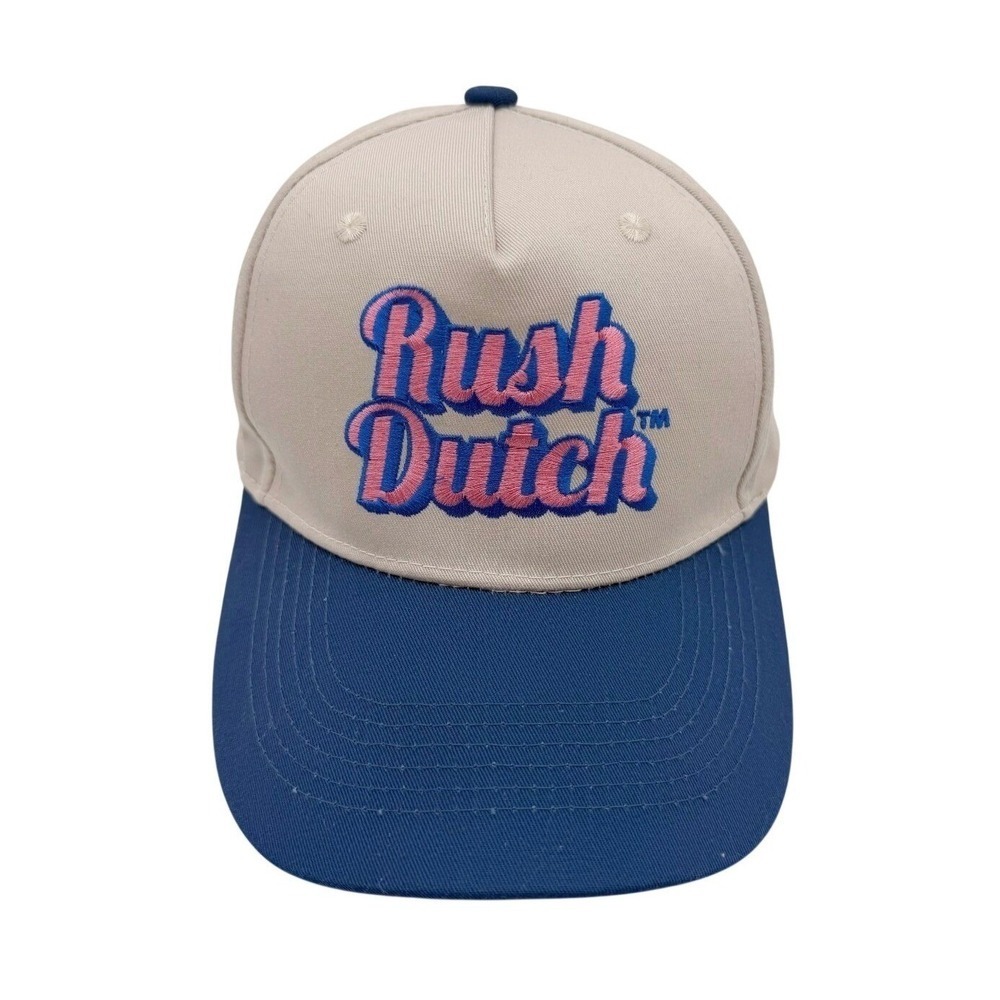 Dutch Bros Unisex Khaki Blue Limited Edition Rush Dutch Embroidered Snapback Hat